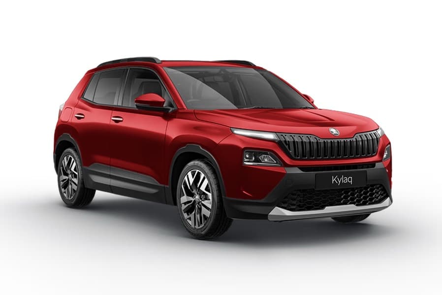 Skoda Kylaq in Cherry Red